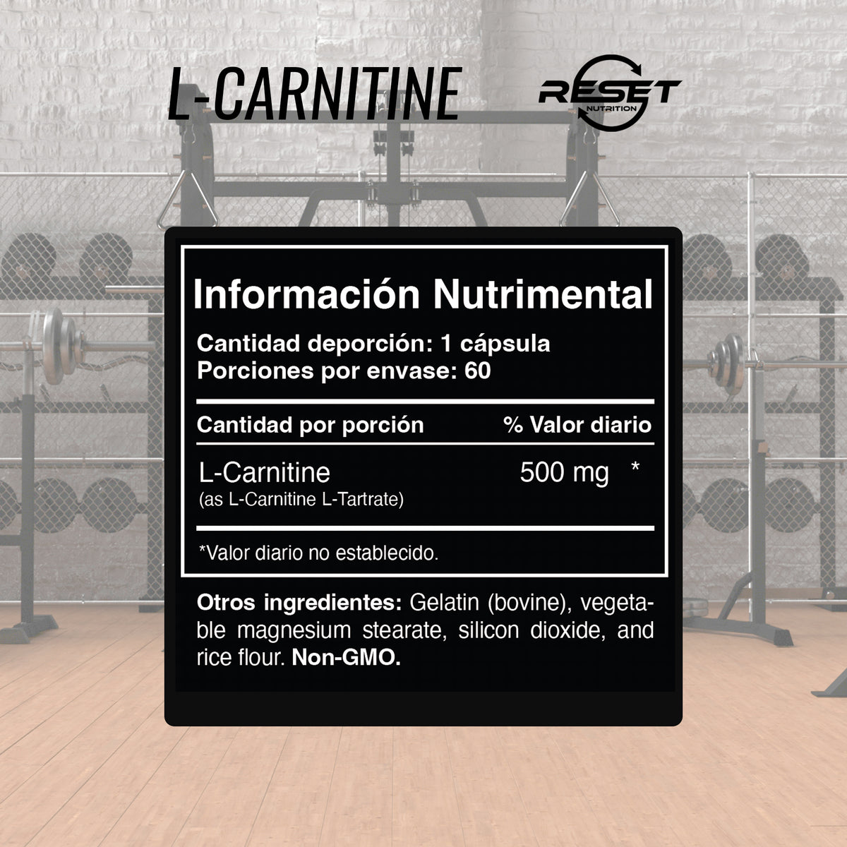 L-Carnitina 500 mg - 60 cápsulas con Omega 3, 6 y 9 - combate la fatiga muscular y aumenta la energía