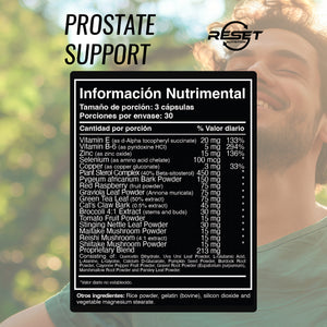 PROSTATE SUPPORT | URINARY TRACT AND PROSTATE | 90 CAPSULES | RESET NUTRITION | MADE IN USA