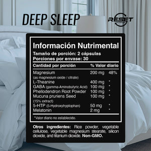 DEEP SLEEP | SLEEP AND INSOMNIA SUPPLEMENT | 60 CAPSULES | RESET NUTRITION | MADE IN USA