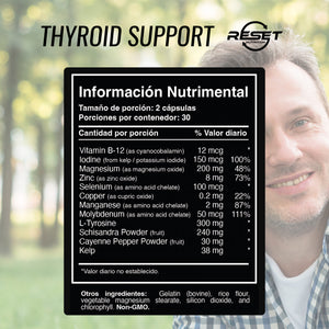 Advanced Thyroid Support Supplement - 60 Capsules, - Boost Energy, Metabolism & Overall Wellness