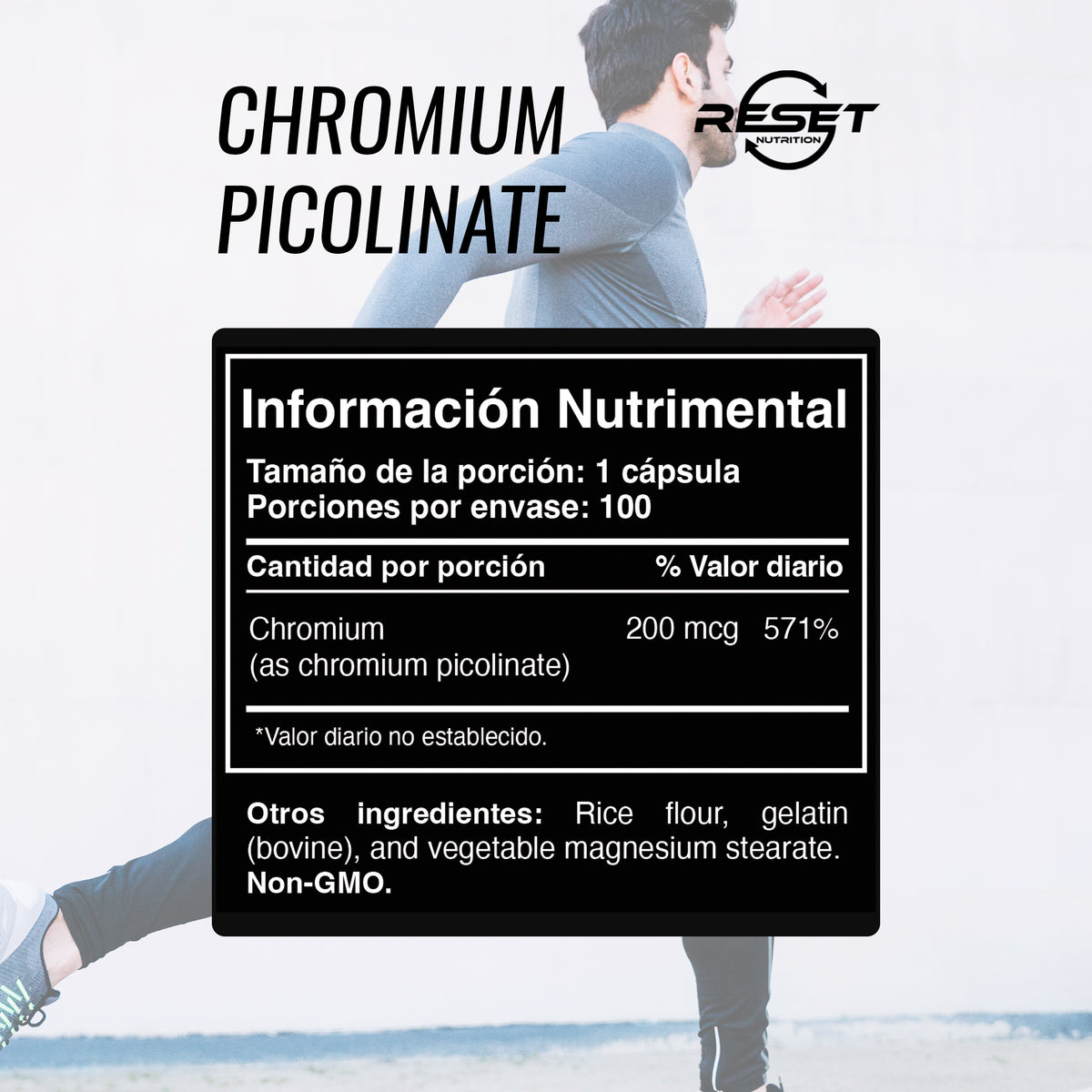 Chromium Picolinate 200 mcg - 100 capsules with optimal absorption - regulates blood sugar and boosts metabolism