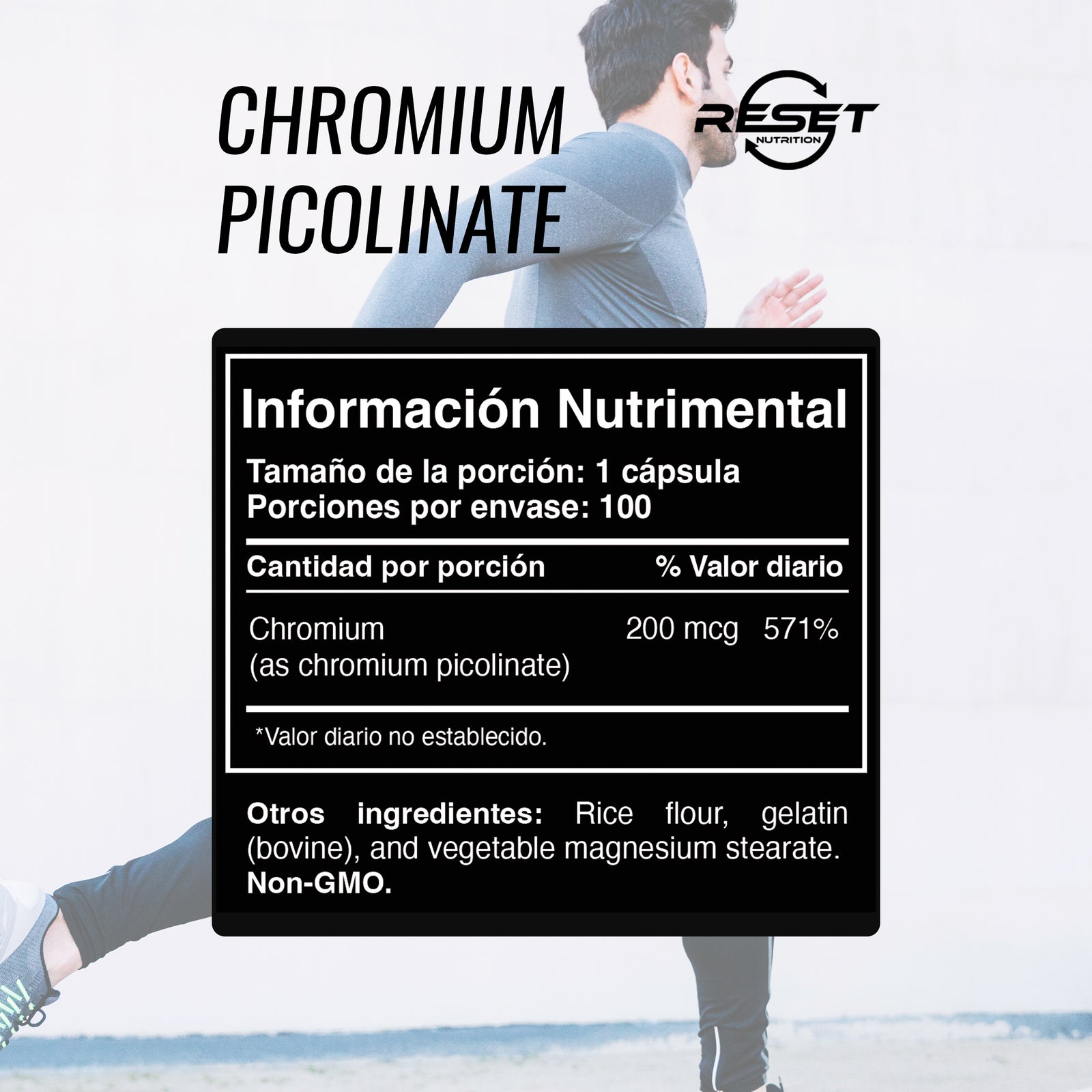 Chromium Picolinate 200 mcg - 100 capsules with optimal absorption - regulates blood sugar and boosts metabolism