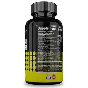 ADRENAL SUPPORT | SUPRARRENAL, PRESIÓN ARTERIAL Y NIVELES DE AZÚCAR | 60 CÁPSULAS | RESET NUTRITION | HECHO EN EE.UU