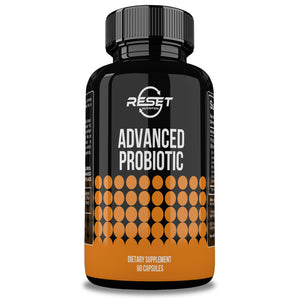 ADVANCED PROBIOTIC | PROBIÓTICOS 60 MIL MILLONES DE UFC | DIGESTIÓN | 60 CÁPSULAS | RESET NUTRITION | HECHO EN EE.UU