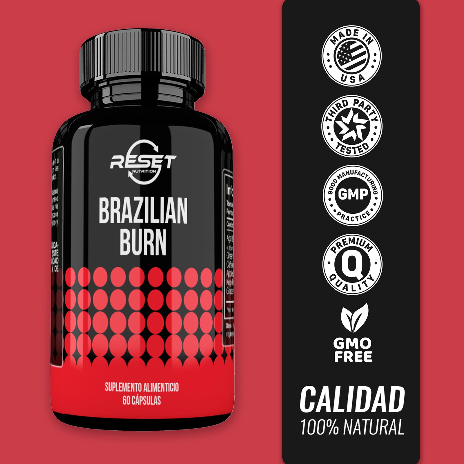 Brazilian Burn - 60 cápsulas con Açaí - suplemento natural ideal para ejercicio y energía