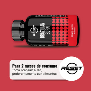 BRAZILIAN BURN | IDEAL NATURAL SUPPLEMENT FOR EXERCISE | ACAI | 60 CAPSULES | RESET NUTRITION | MADE IN USA