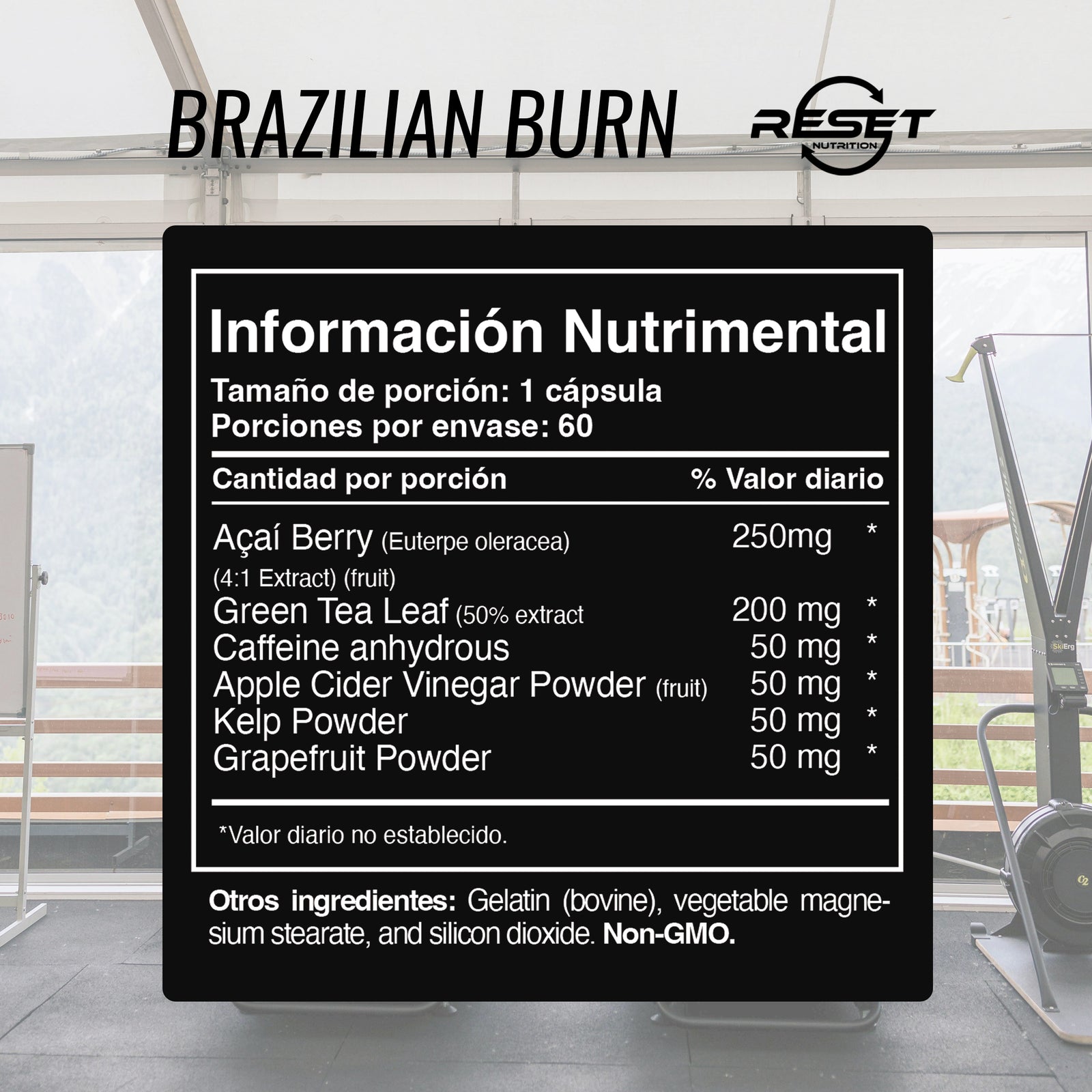 Brazilian Burn - 60 cápsulas con Açaí - suplemento natural ideal para ejercicio y energía