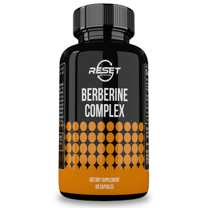 BERBERINE COMPLEX 500 MG| DIABETES, COLESTEROL Y TRIGLICERIDOS | 60 CÁPSULAS | RESET NUTRITION | HECHO EN EE.UU