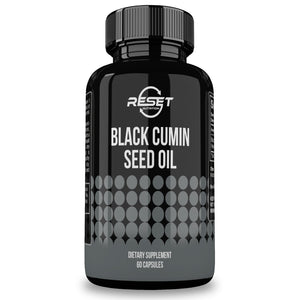 BLACK CUMIN SEED OIL 500 MG | SEMILLA DE COMINO NEGRO | 60 CÁPSULAS | RESET NUTRITION | HECHO EN EE.UU