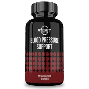 BLOOD PRESSURE SUPPORT | HIPERTENSIÓN | PRESIÓN ALTA | 90 CÁPSULAS | RESET NUTRITION | HECHO EN EE.UU