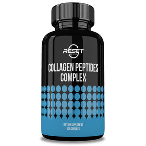 COLLAGEN PEPTIDES COMPLEX | COLÁGENO HIDROLIZADO | 120 CÁPSULAS | RESET NUTRITION | HECHO EN EE.UU