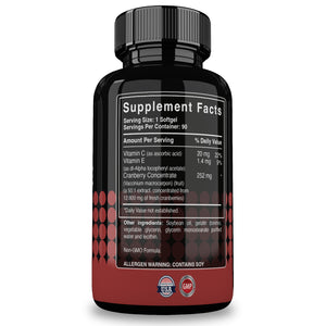 CRANBERRY CONCENTRATE 12.600 MG | TRACTO URINARIO Y RIÑONES| | 90 CÁPSULAS | RESET NUTRITION | HECHO EN EE.UU