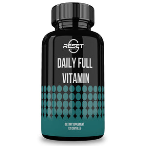 DAILY FULL VITAMIN  | VITAMINAS Y MINERALES | MULTIVITAMINA| 120 CÁPSULAS | RESET NUTRITION | HECHO EN EE.UU