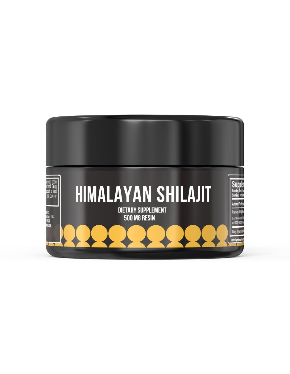 RESINA DE SHILAJIT DEL HIMALAYA | SHILAJIT 100% PURO | CON ÁCIDO FÚLVICO Y MÁS DE 85 MINERALES | 500 MG | DOSIS PARA 2 MESES