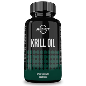 KRILL OIL 500MG | ASTAXANTINA| | 60 CÁPSULAS | RESET NUTRITION | HECHO EN EE.UU