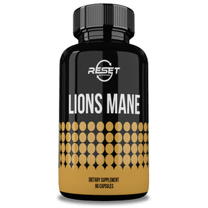 LIONS MANE | SISTEMA INMUNITARIO, MEMORIA Y ENFOQUE | 90 CÁPSULAS | RESET NUTRITION | HECHO EN EE.UU