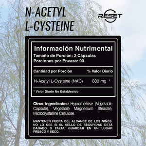 N-Acetil L-Cisteína (NAC) | Desintoxicación, Protección del Hígado Graso y Antioxidante Natural