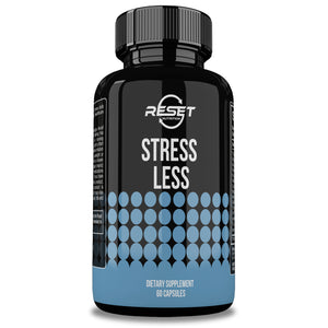 STRESS LESS | 60 CÁPSULAS | ESTADO DE ÁNIMO Y ESTRÉS | RESET NUTRITION | HECHO EN EE.UU