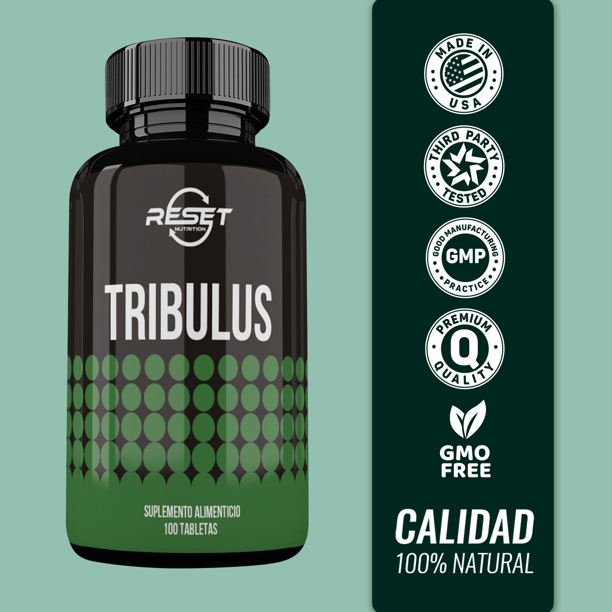 Tribulus - 100 tabletas - soporte para la potencia masculina, energía y rendimiento atlético